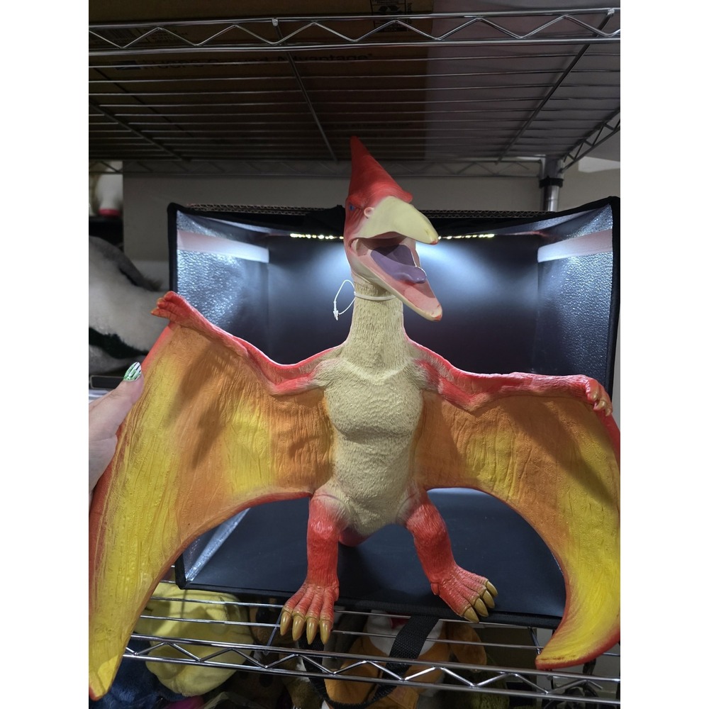 Toys R Us Giant Pterodactyl 18" Rubber Dinosaur Figure Orange 2014 Maidenhead